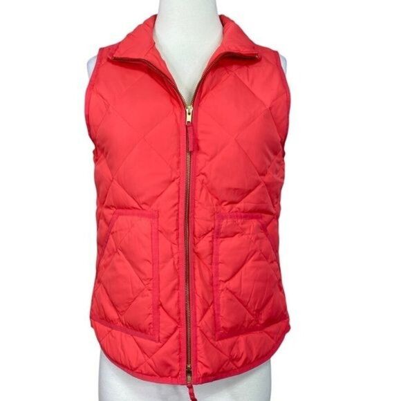 J.Crew Puffer Vest Size Extra Small Solid Pink - Picture 1 of 10